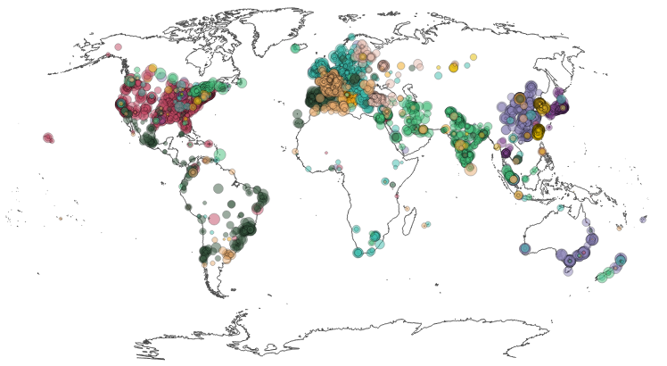 Map of clusters